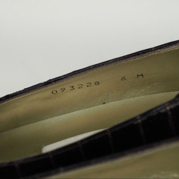 Proxy sz 6 brown leather croc pattern patent pumps - Picture 7 of 8